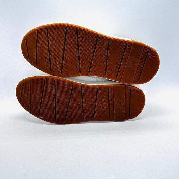 AX Armani Exchange Sneakers with Logo Mens Size 12 Off White Navy Casual Shoe - Picture 12 of 14